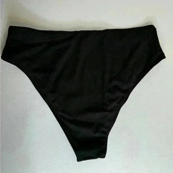 NEW SHEIN black ribbed cheeky swim bottoms, size 2XL - Picture 2 of 6